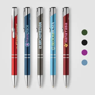 Stylo Crosby en aluminium recyclé avec finition chrome métallique