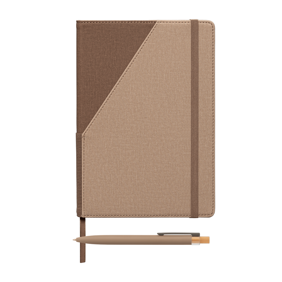 Ensemble carnet rechargeable Xanadu en PU recyclé bicolore avec stylo – A5