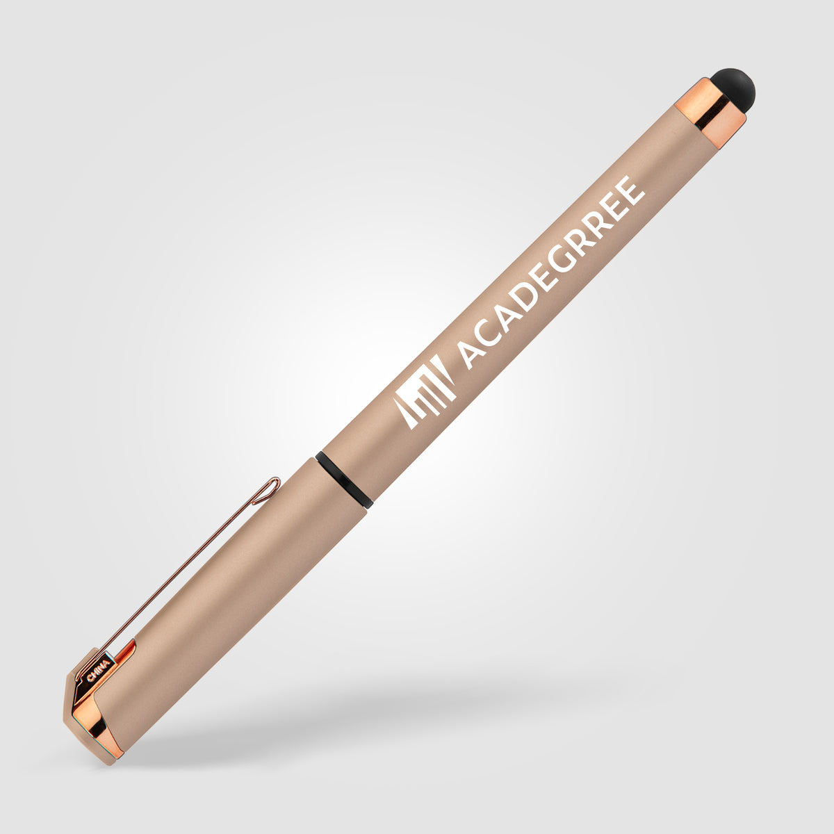 Islander Softy Rose Gold Designer Stylo à gel métallique avec stylet