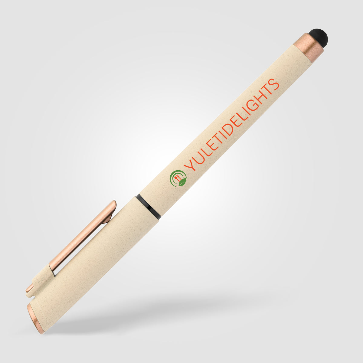 Stylo gel stylet York, plastique recyclé, finition bronze