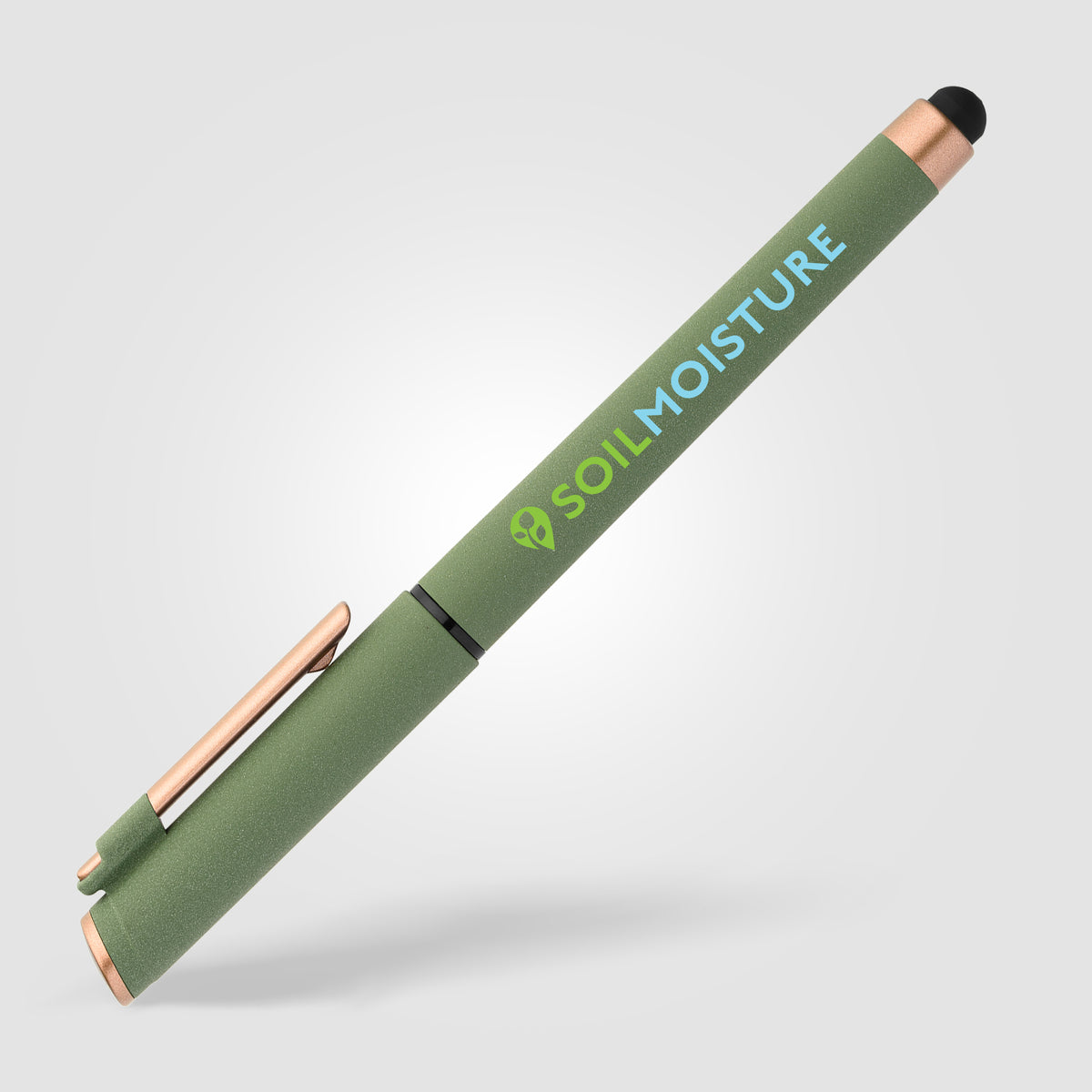 Stylo gel stylet York, plastique recyclé, finition bronze