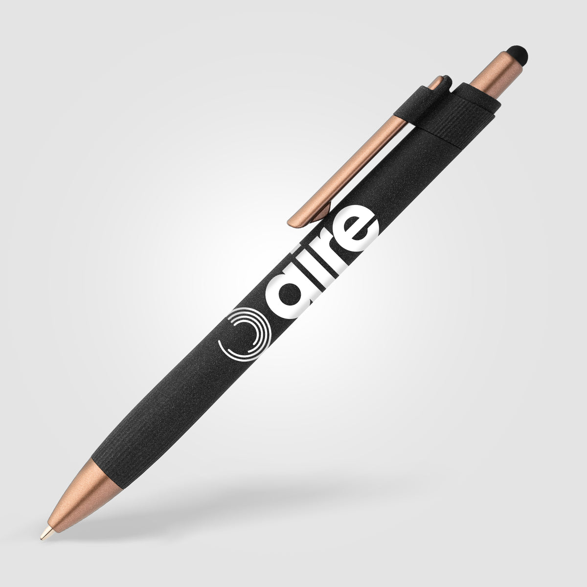 Stylo bille stylet York, plastique recyclé, finition bronze