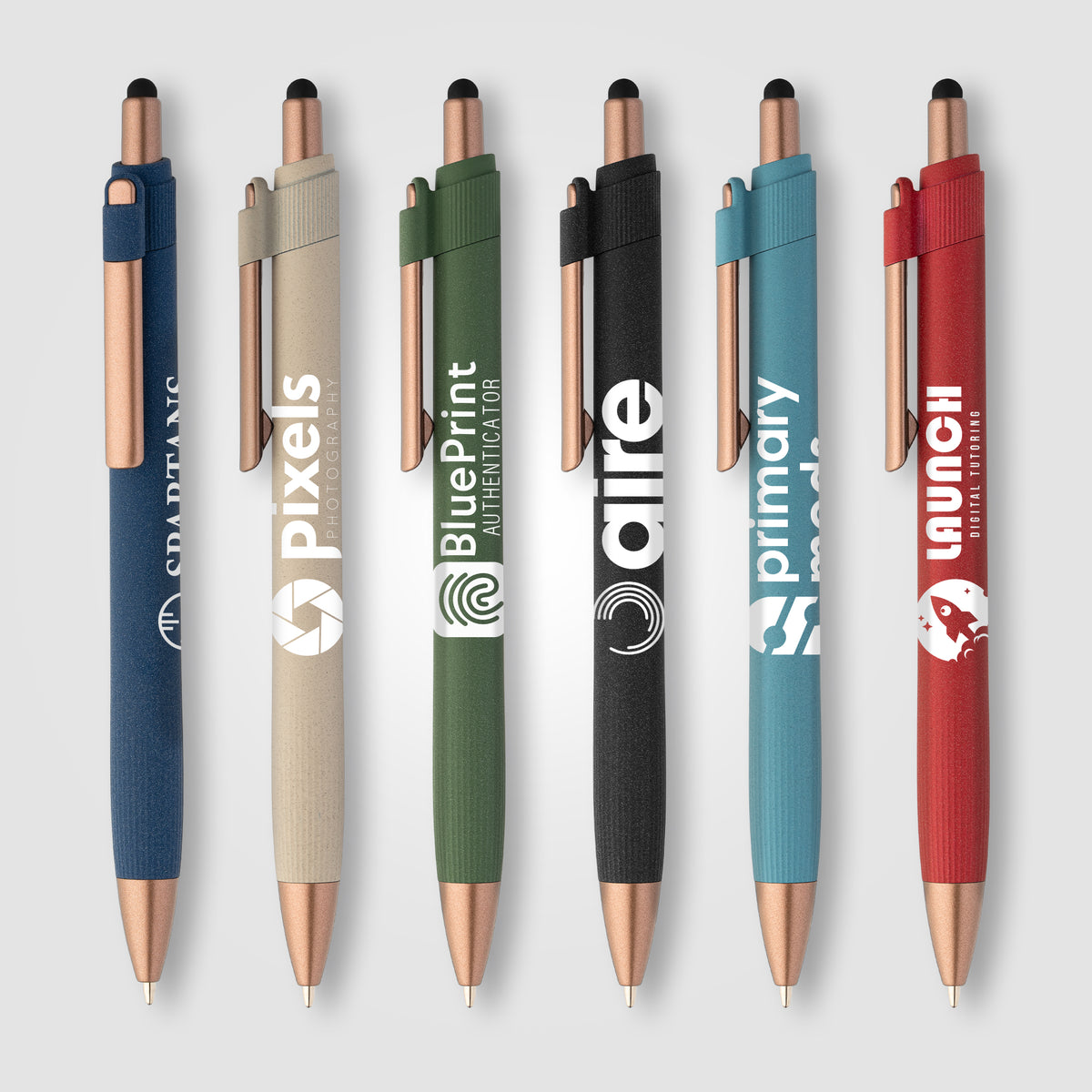 Stylo bille stylet York, plastique recyclé, finition bronze
