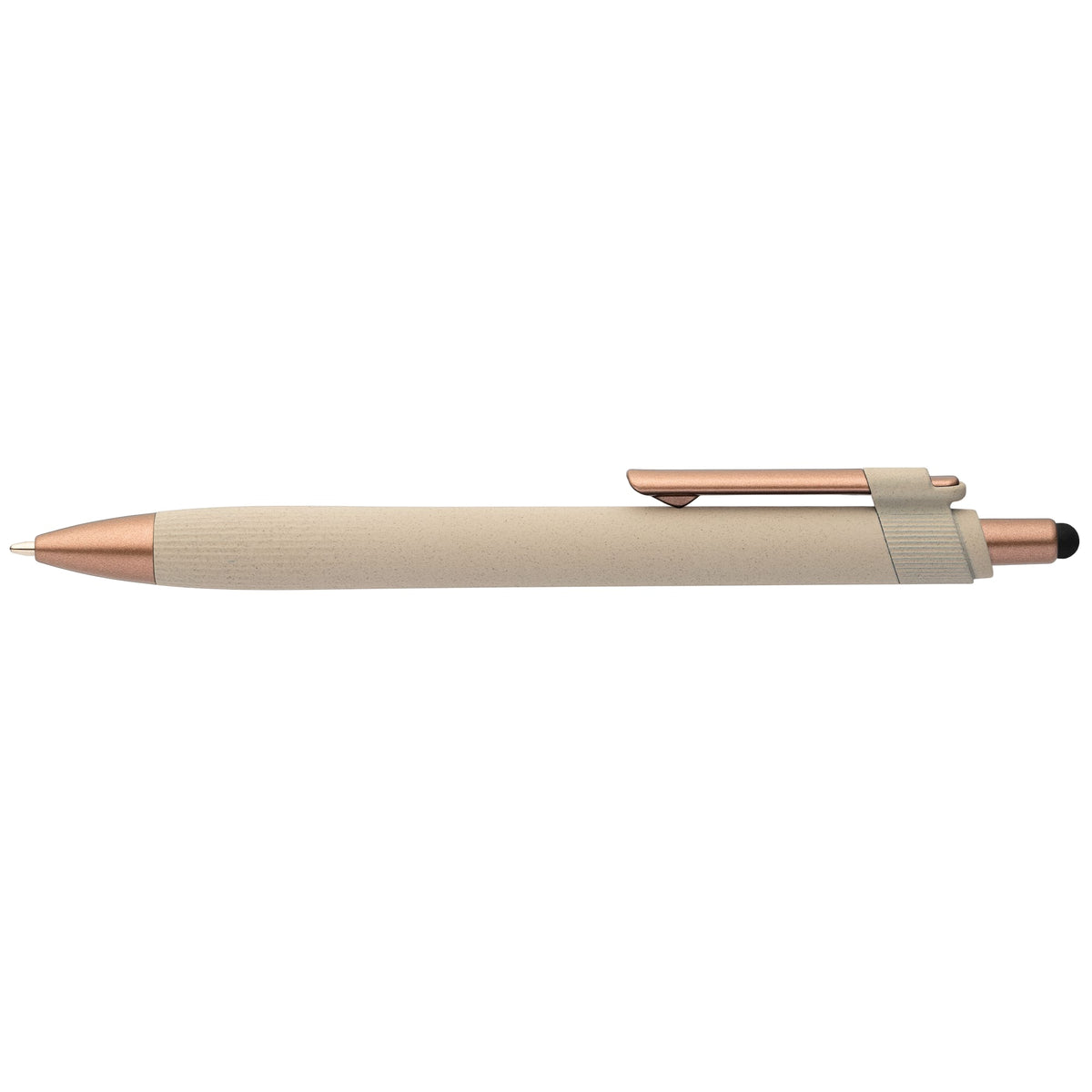 Stylo bille stylet York, plastique recyclé, finition bronze