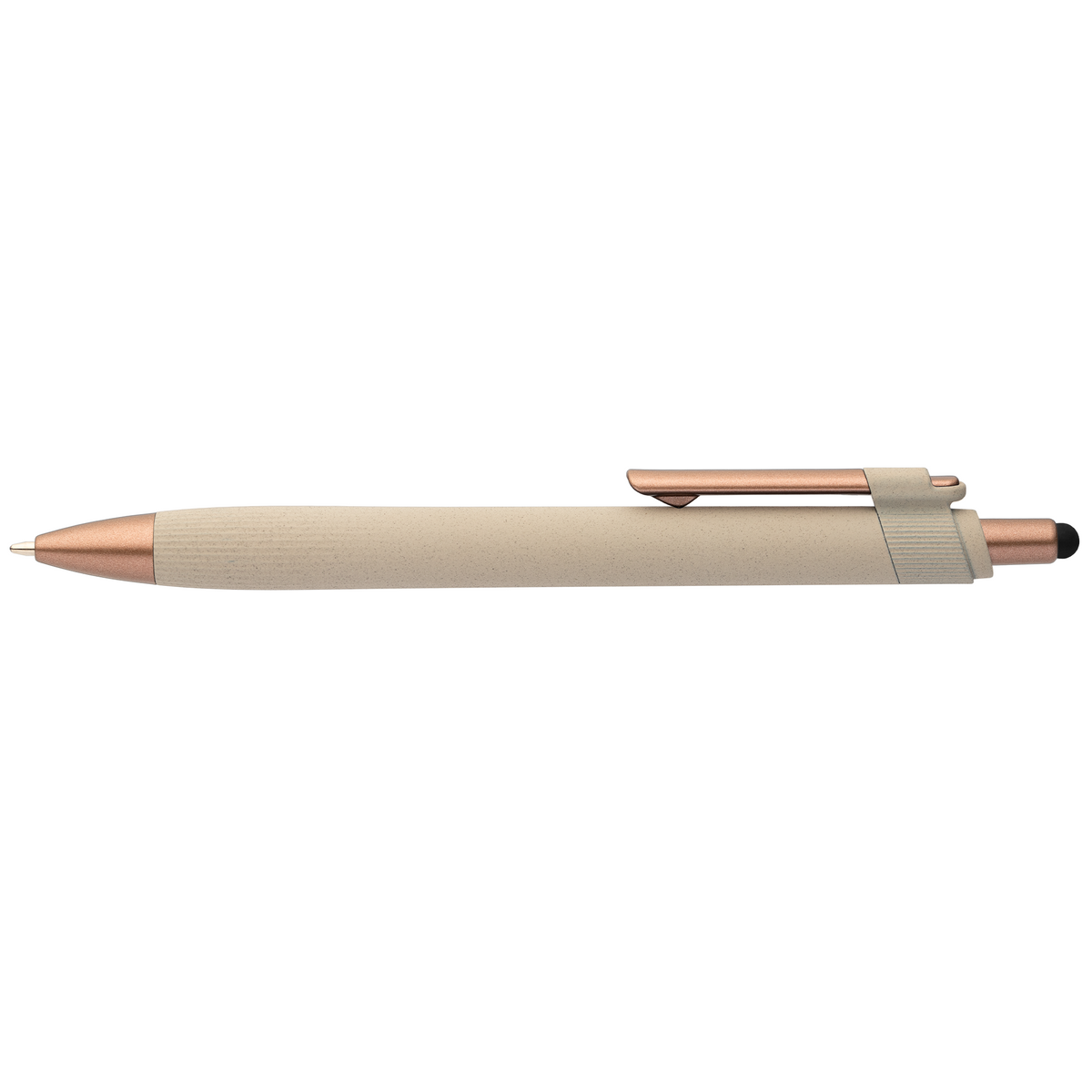 Stylo bille stylet York, plastique recyclé, finition bronze