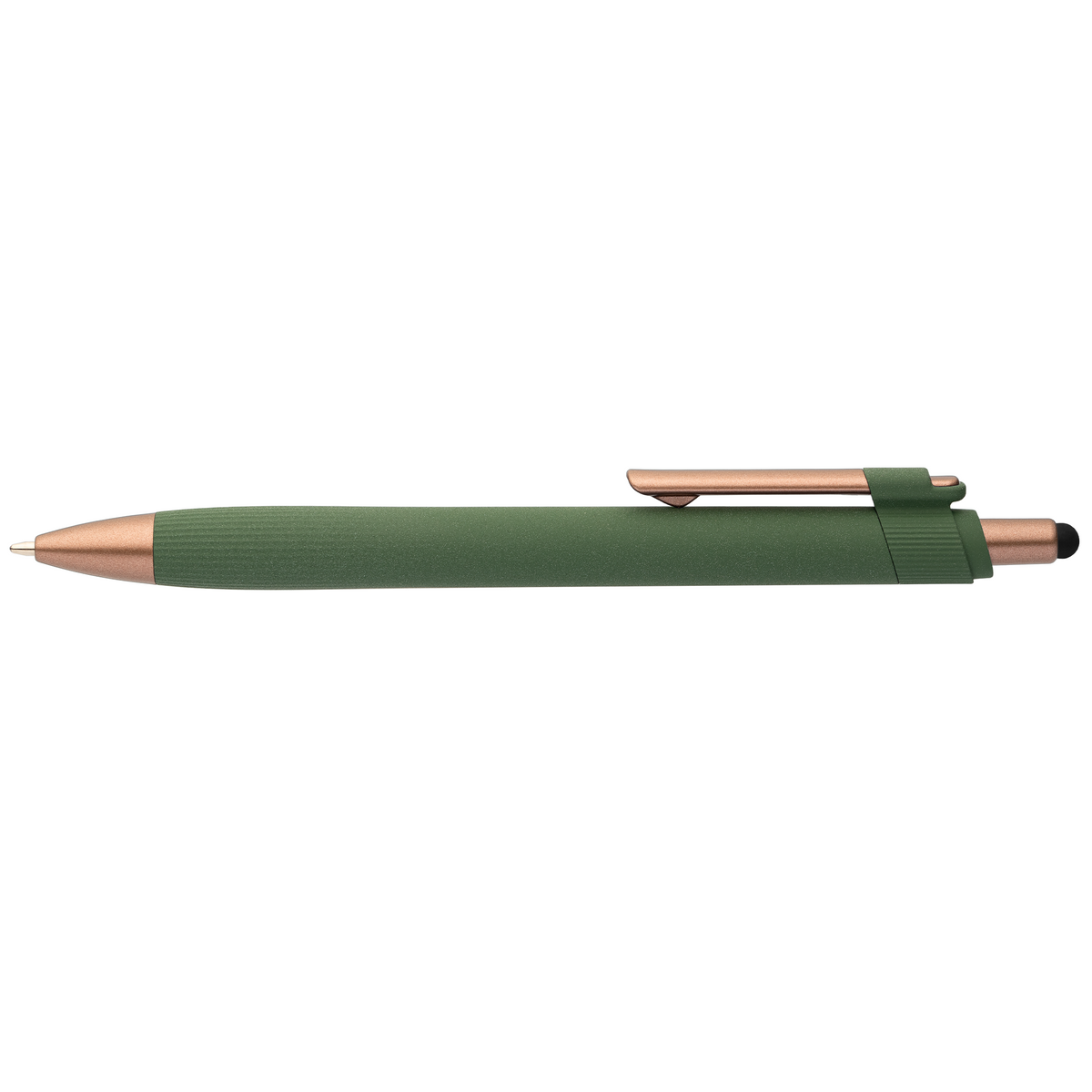 Stylo bille stylet York, plastique recyclé, finition bronze