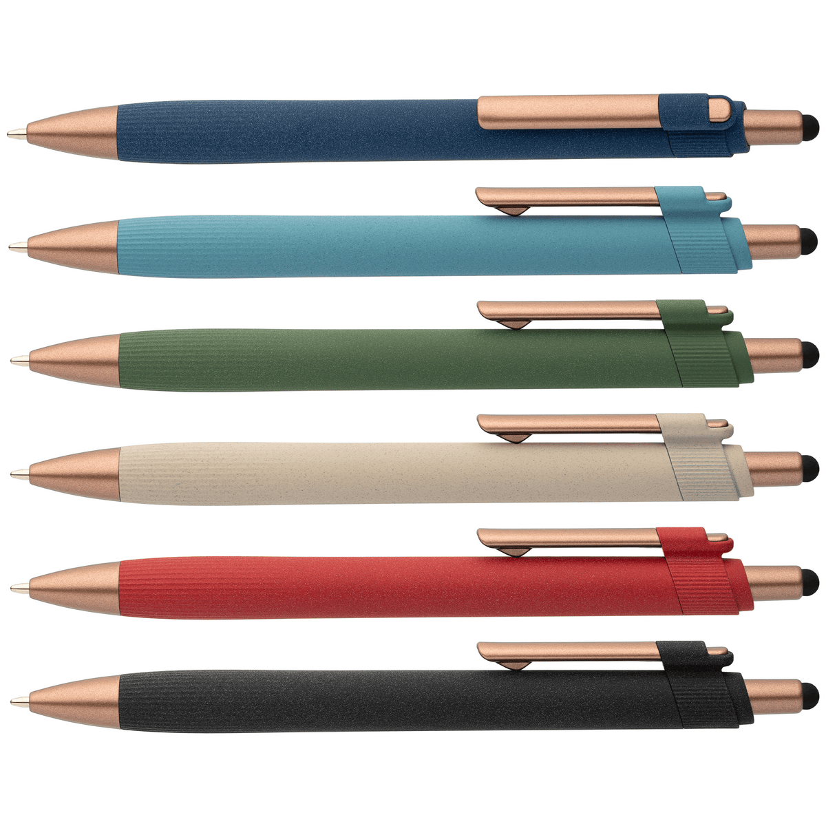 Stylo bille stylet York, plastique recyclé, finition bronze