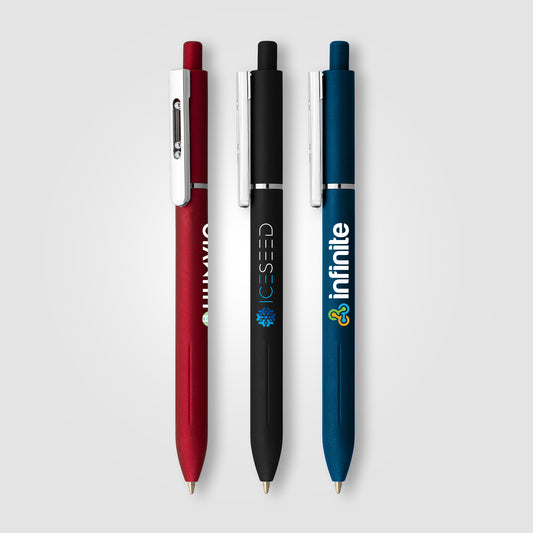 Stylo Lark en plastique recyclé avec clip anti-stress