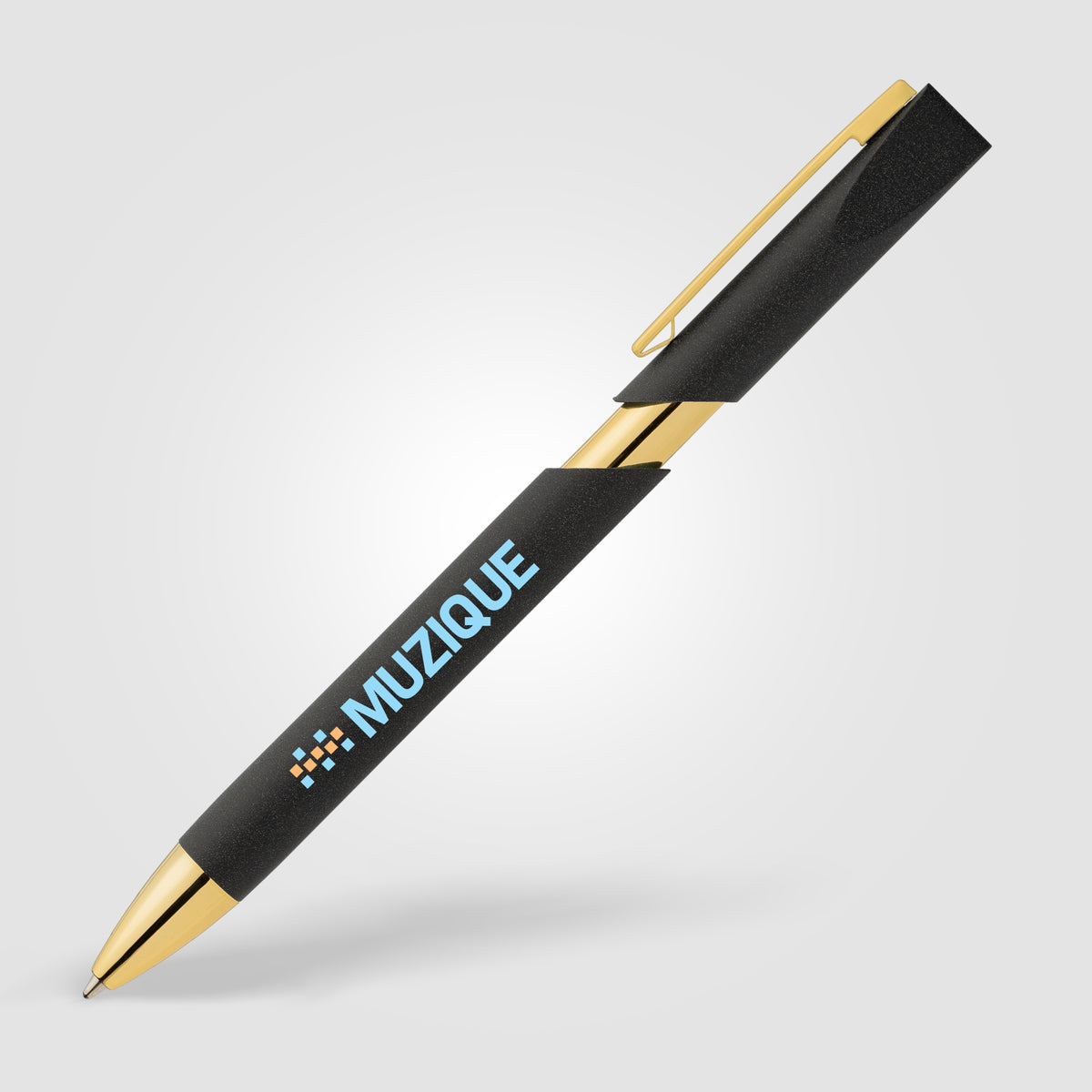 Stylo Aurelia avec finitions dorées en plastique recyclé