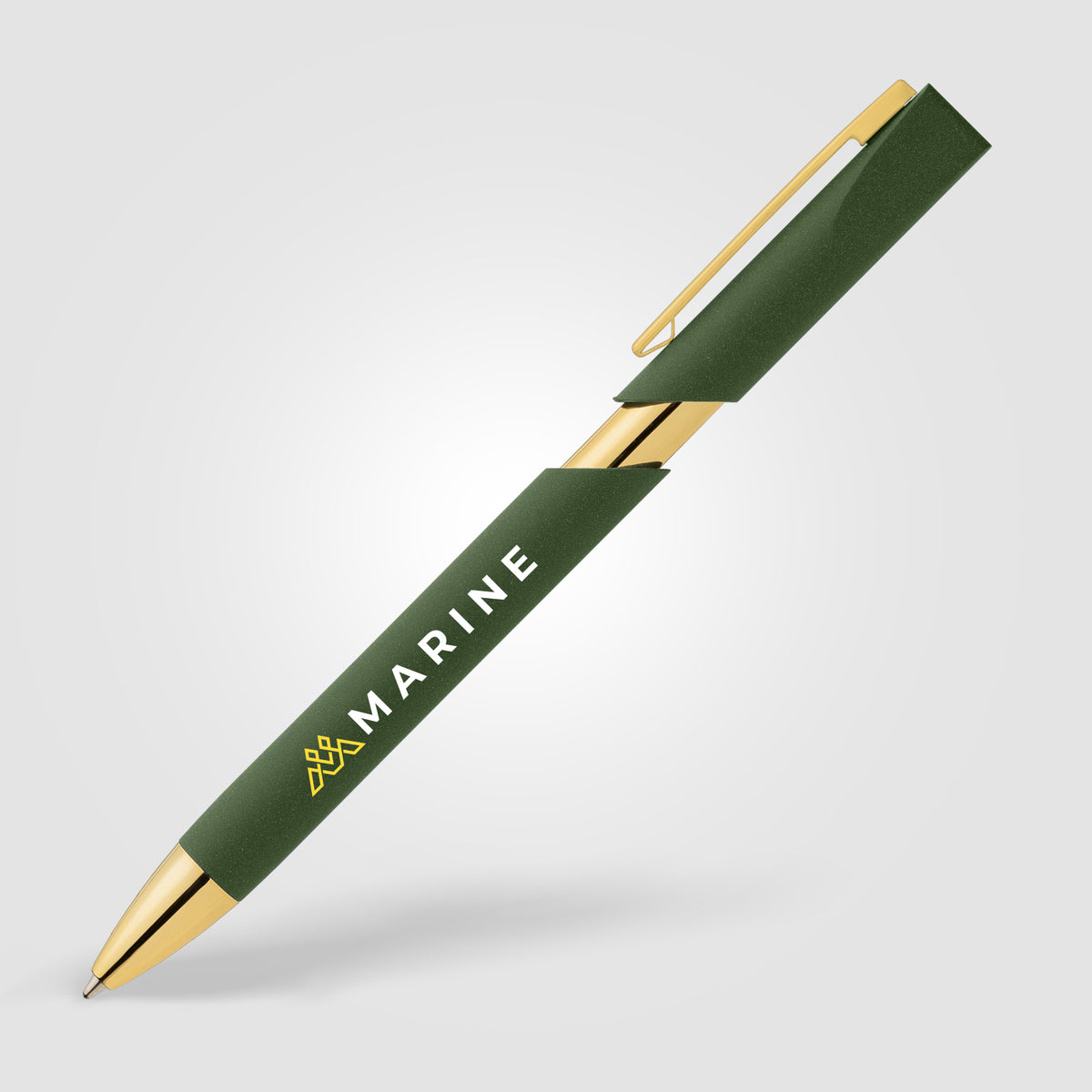 Stylo Aurelia avec finitions dorées en plastique recyclé