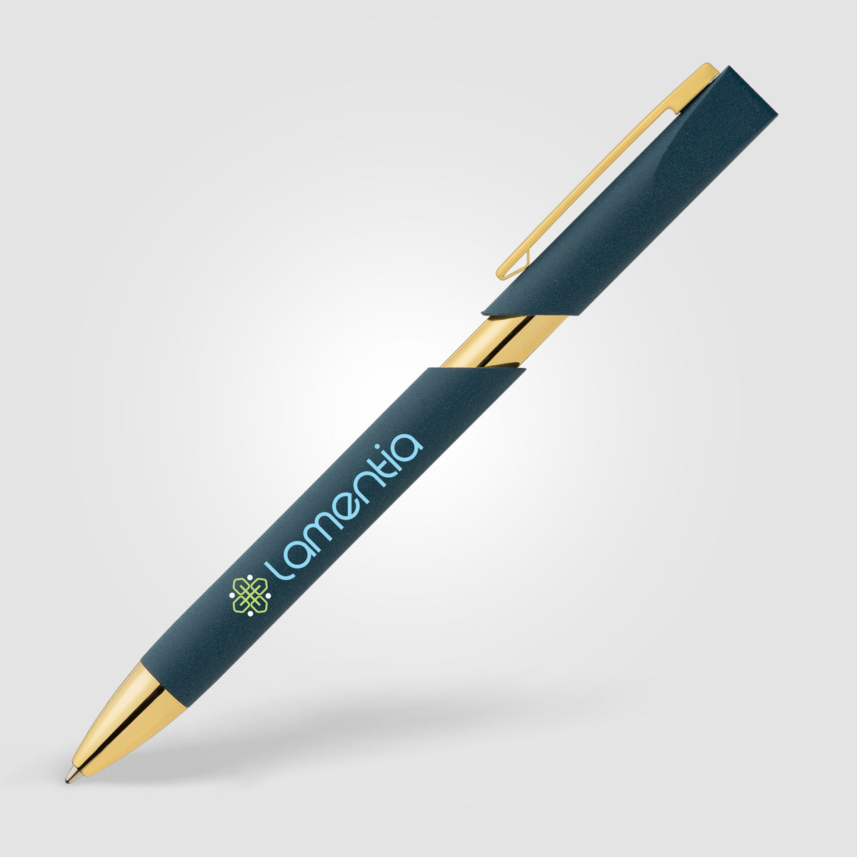 Stylo Aurelia avec finitions dorées en plastique recyclé
