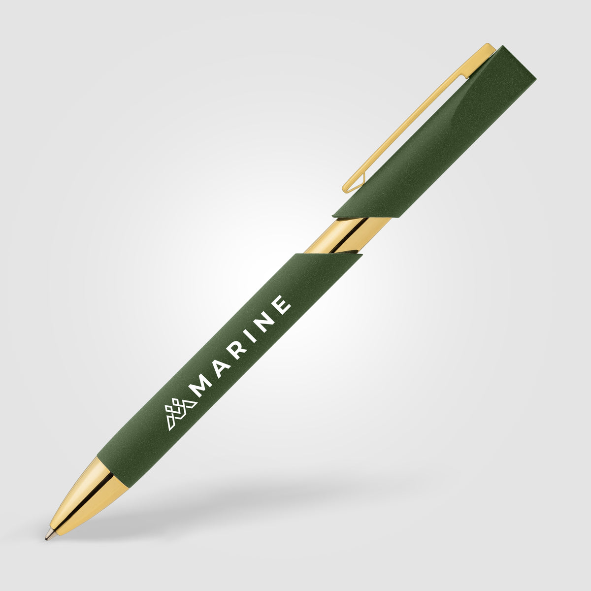 Stylo Aurelia avec finitions dorées en plastique recyclé