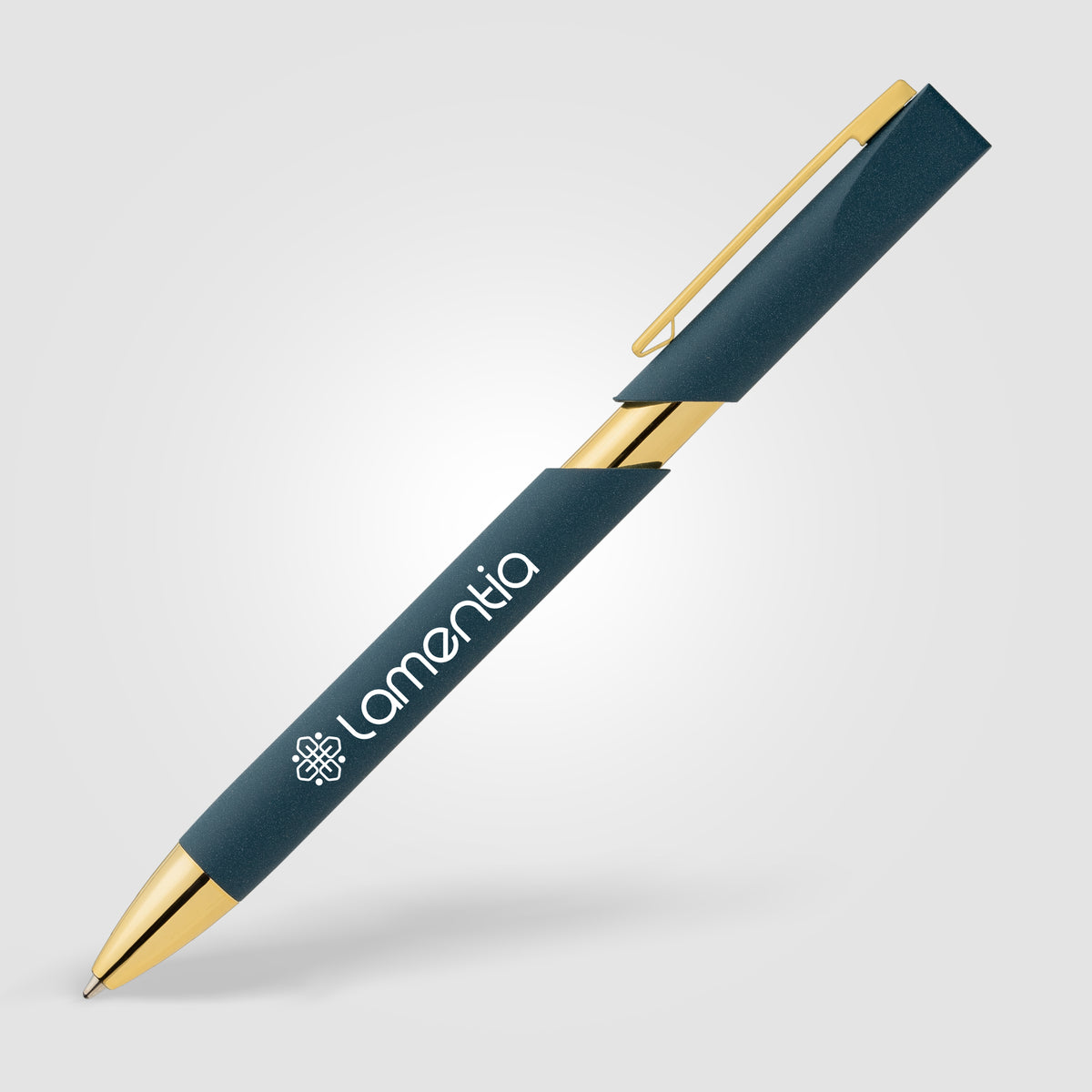 Stylo Aurelia avec finitions dorées en plastique recyclé