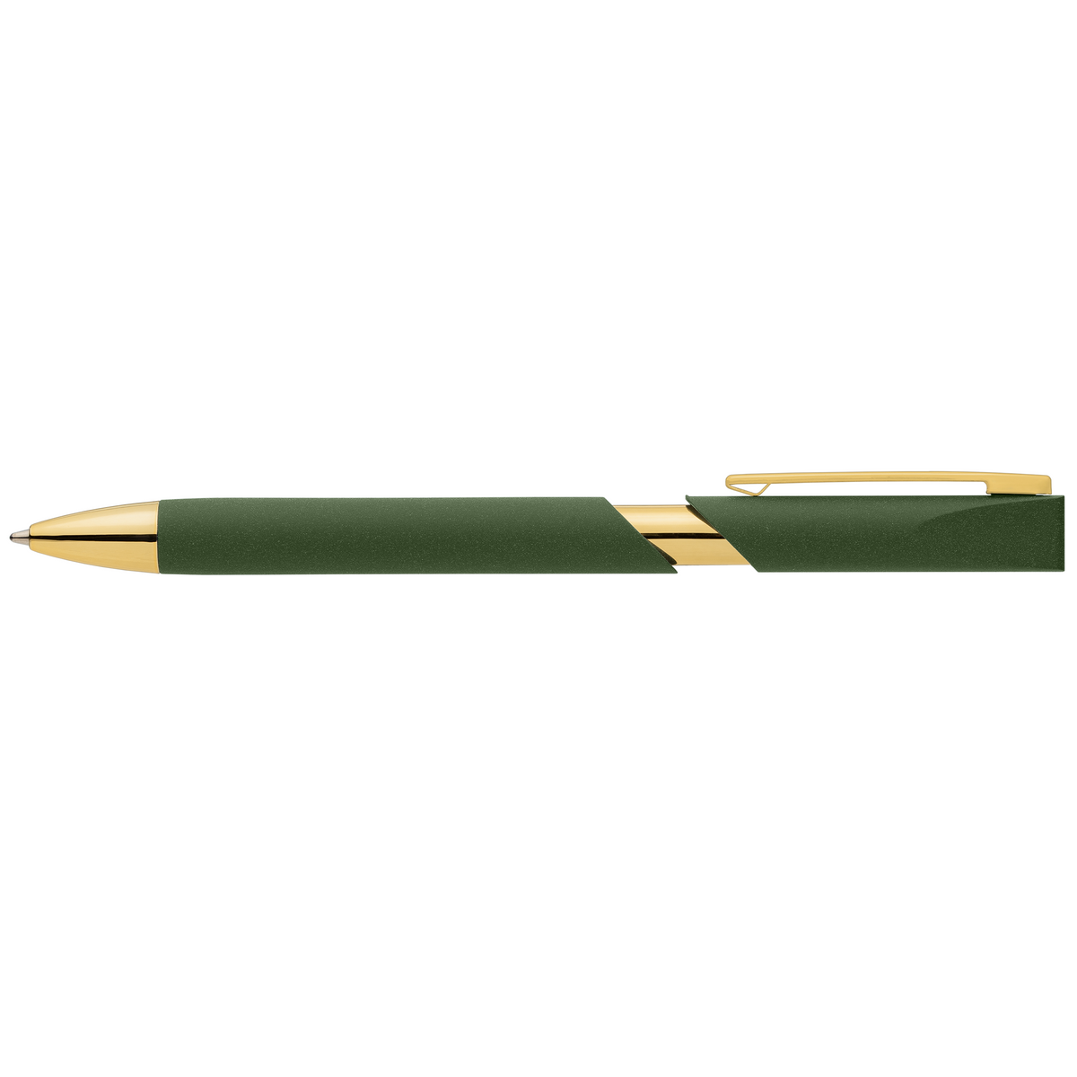 Stylo Aurelia avec finitions dorées en plastique recyclé