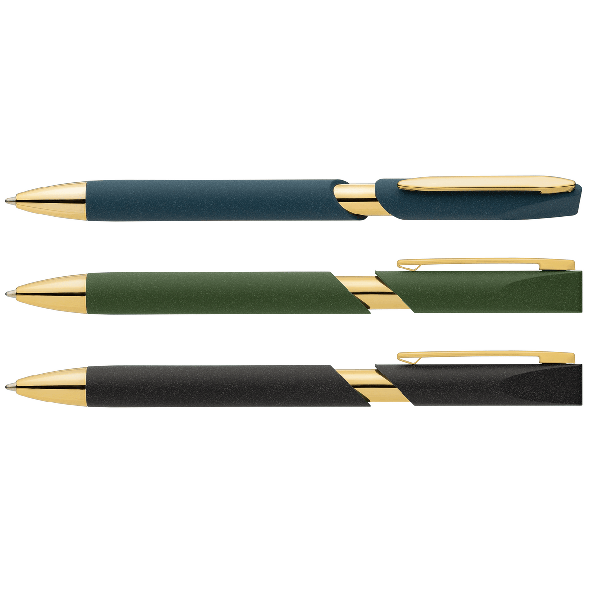 Stylo Aurelia avec finitions dorées en plastique recyclé