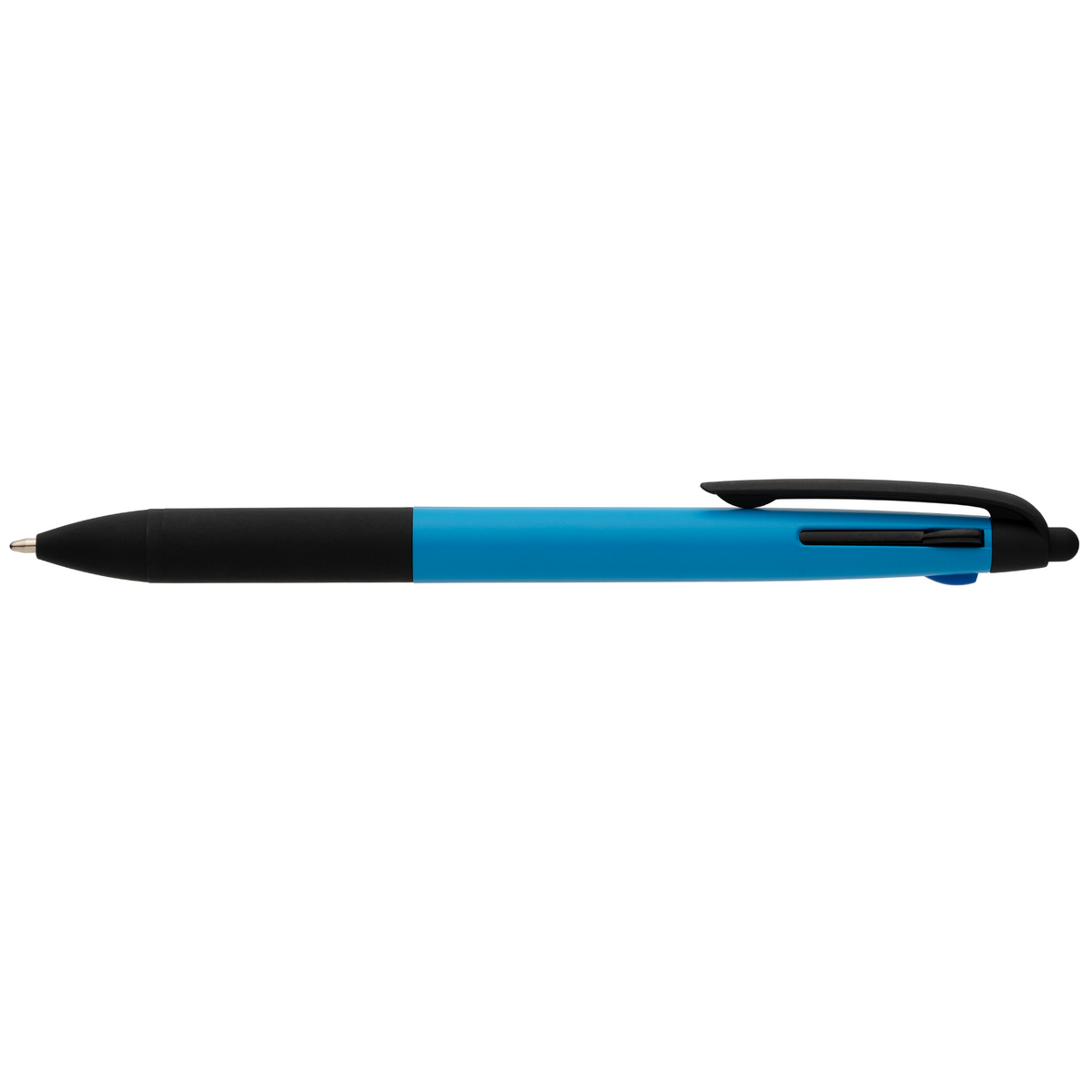 Stylo Malta 3-en-1 en plastique recyclé avec grip néon et multi-encres