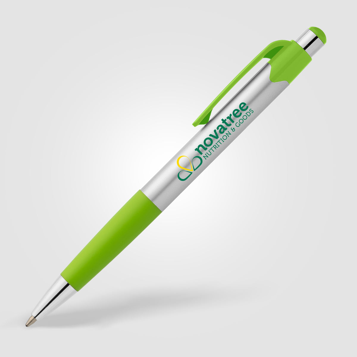 Stylo Smoothy en plastique recyclé avec grip coloré