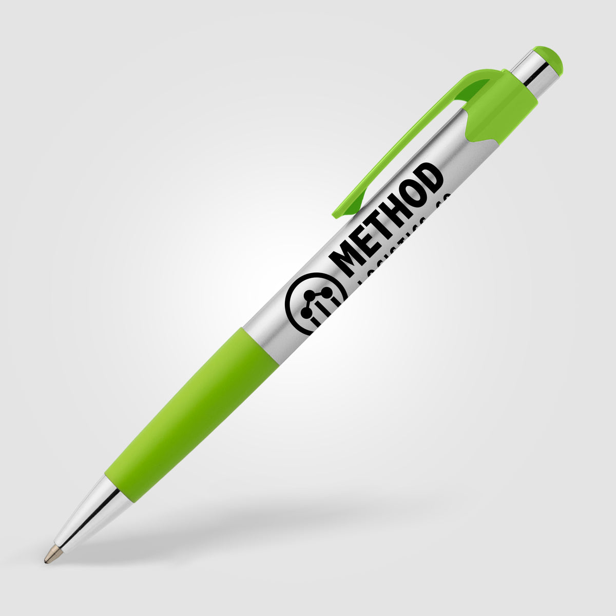 Stylo Smoothy en plastique recyclé avec grip coloré