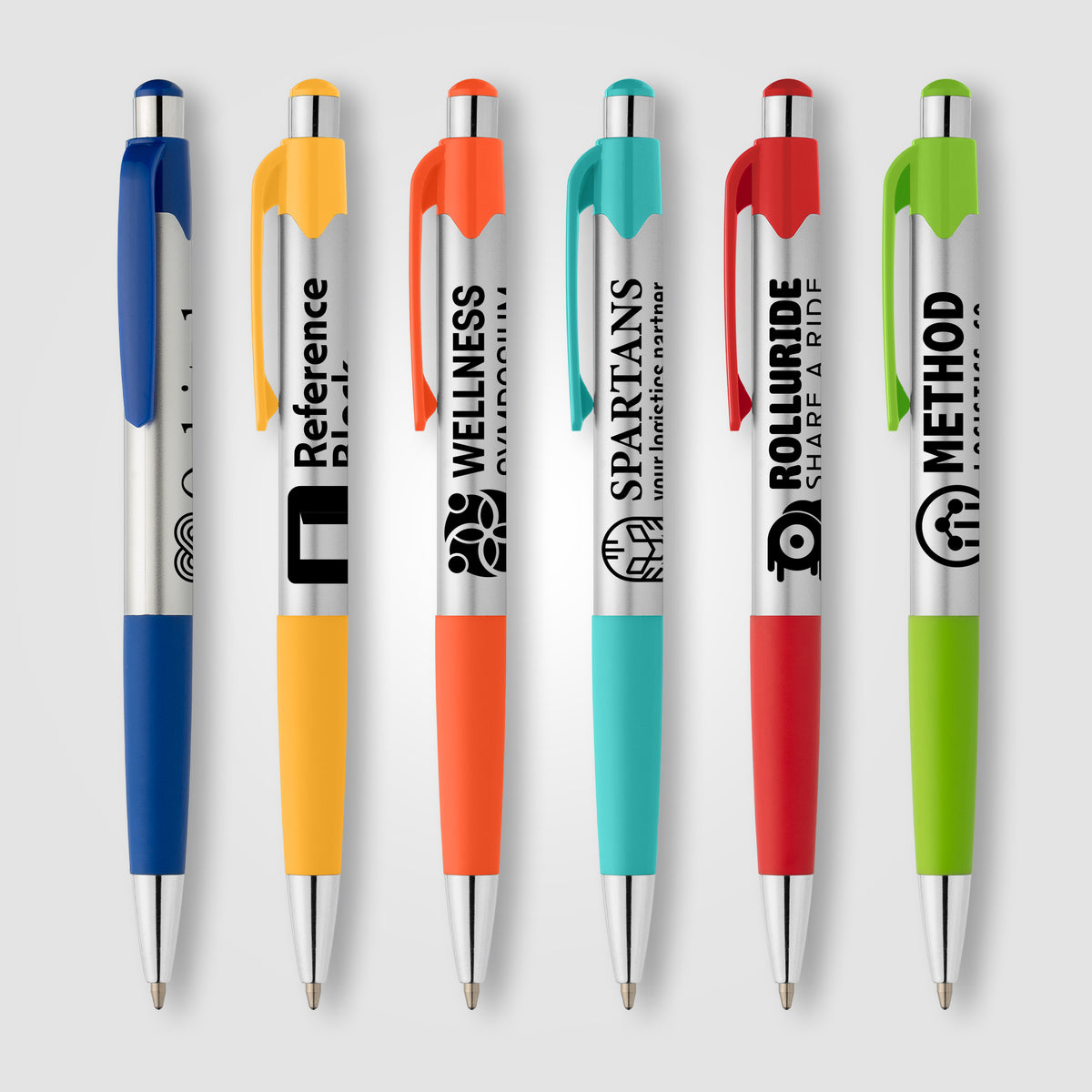 Stylo Smoothy en plastique recyclé avec grip coloré