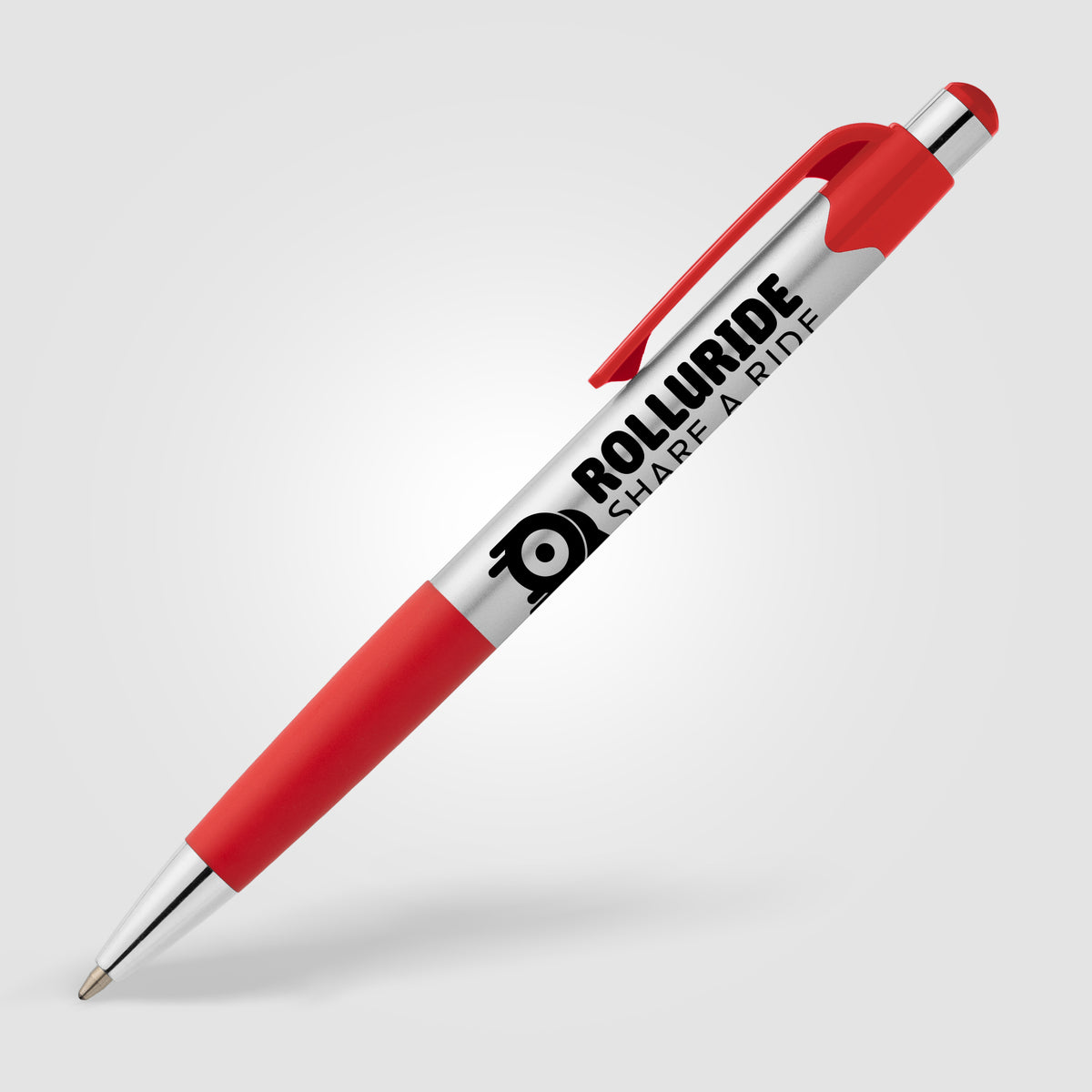 Stylo Smoothy en plastique recyclé avec grip coloré