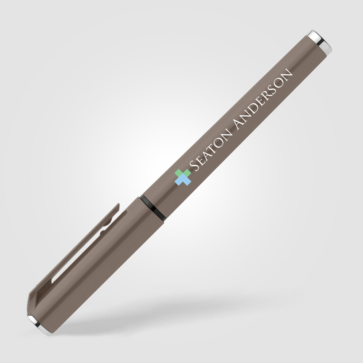 Stylo gel monochrome Islander en plastique recyclé