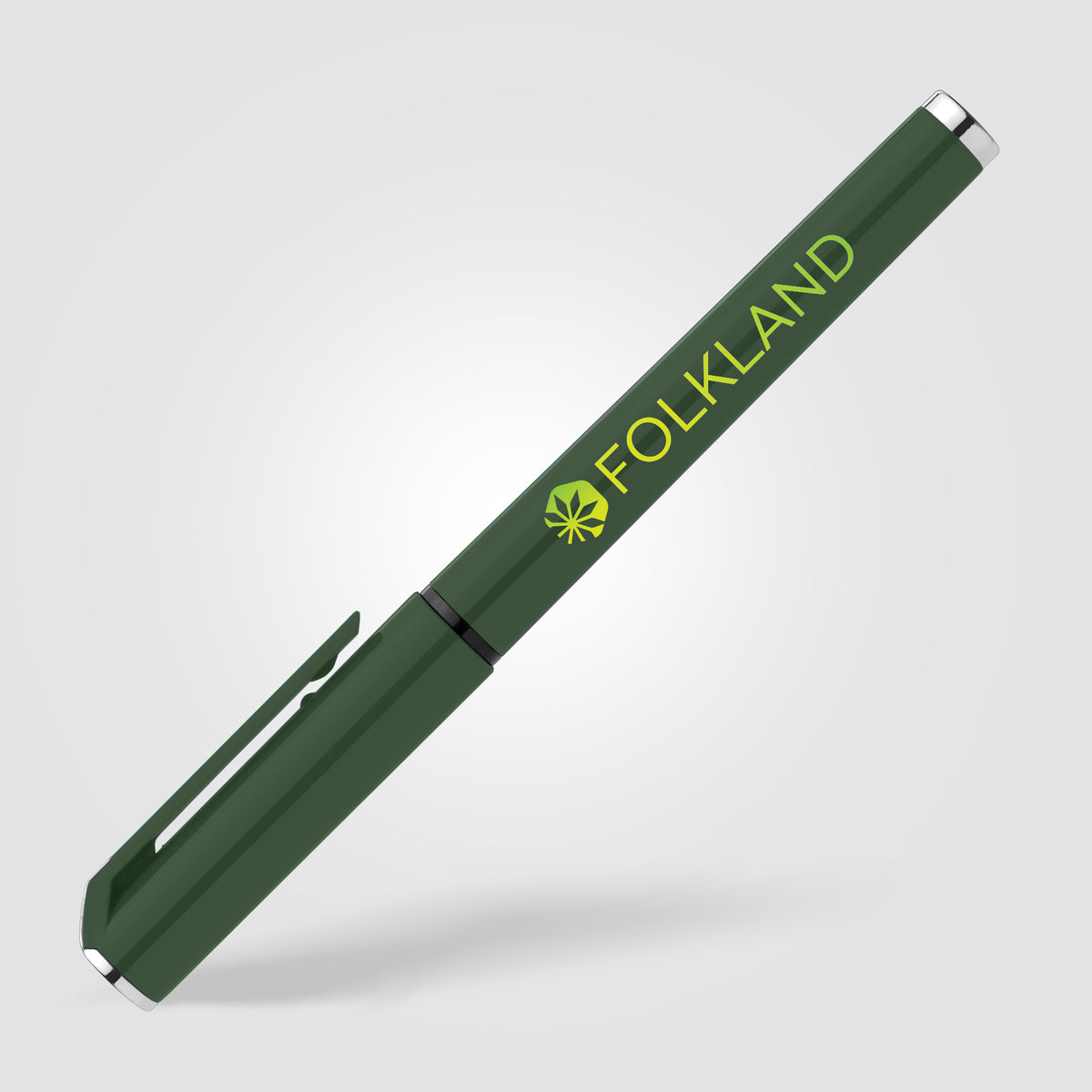Stylo gel monochrome Islander en plastique recyclé