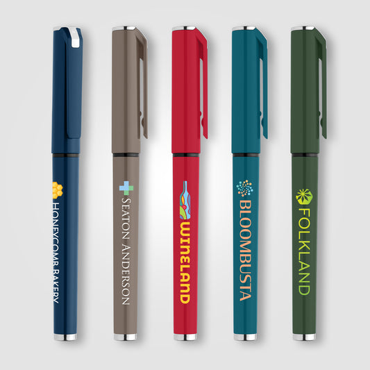 Stylo gel monochrome Islander en plastique recyclé
