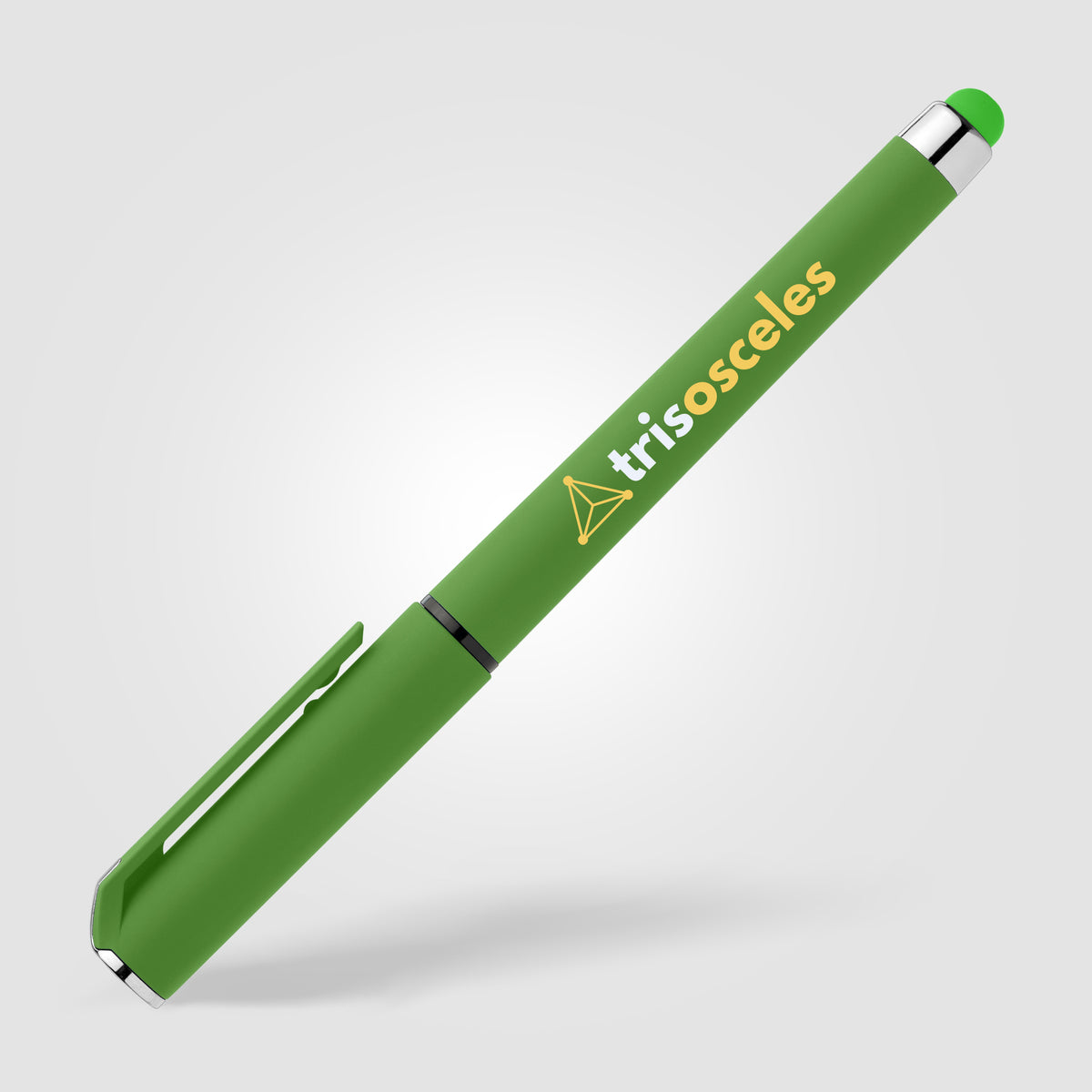 Stylo Islander en plastique recyclé avec grip gel monochrome