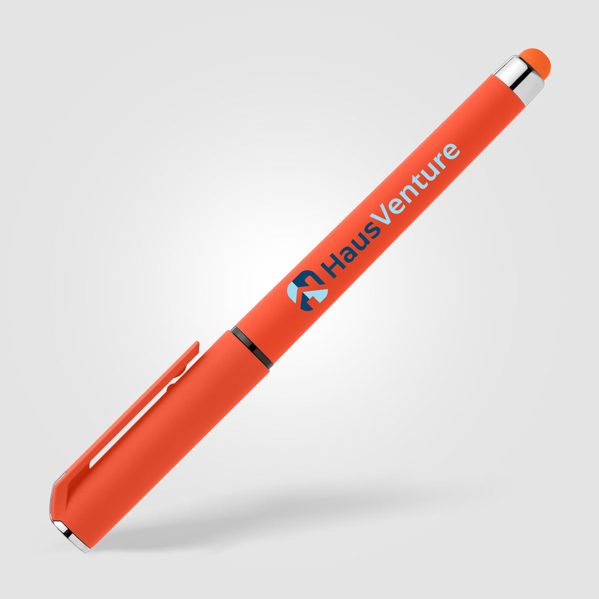 Stylo Islander en plastique recyclé avec grip gel monochrome