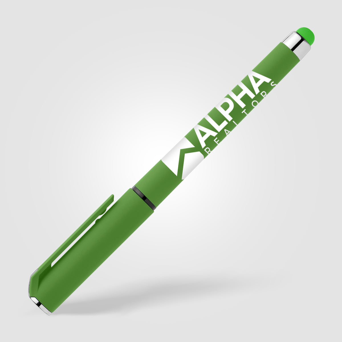 Stylo Islander en plastique recyclé avec grip gel monochrome