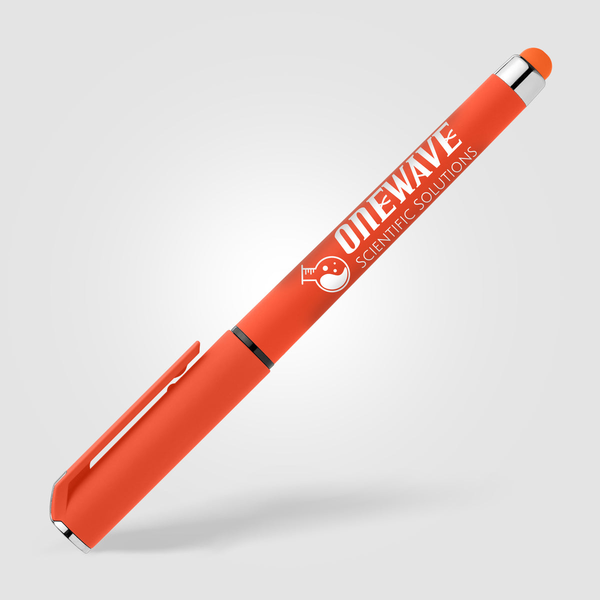 Stylo Islander en plastique recyclé avec grip gel monochrome