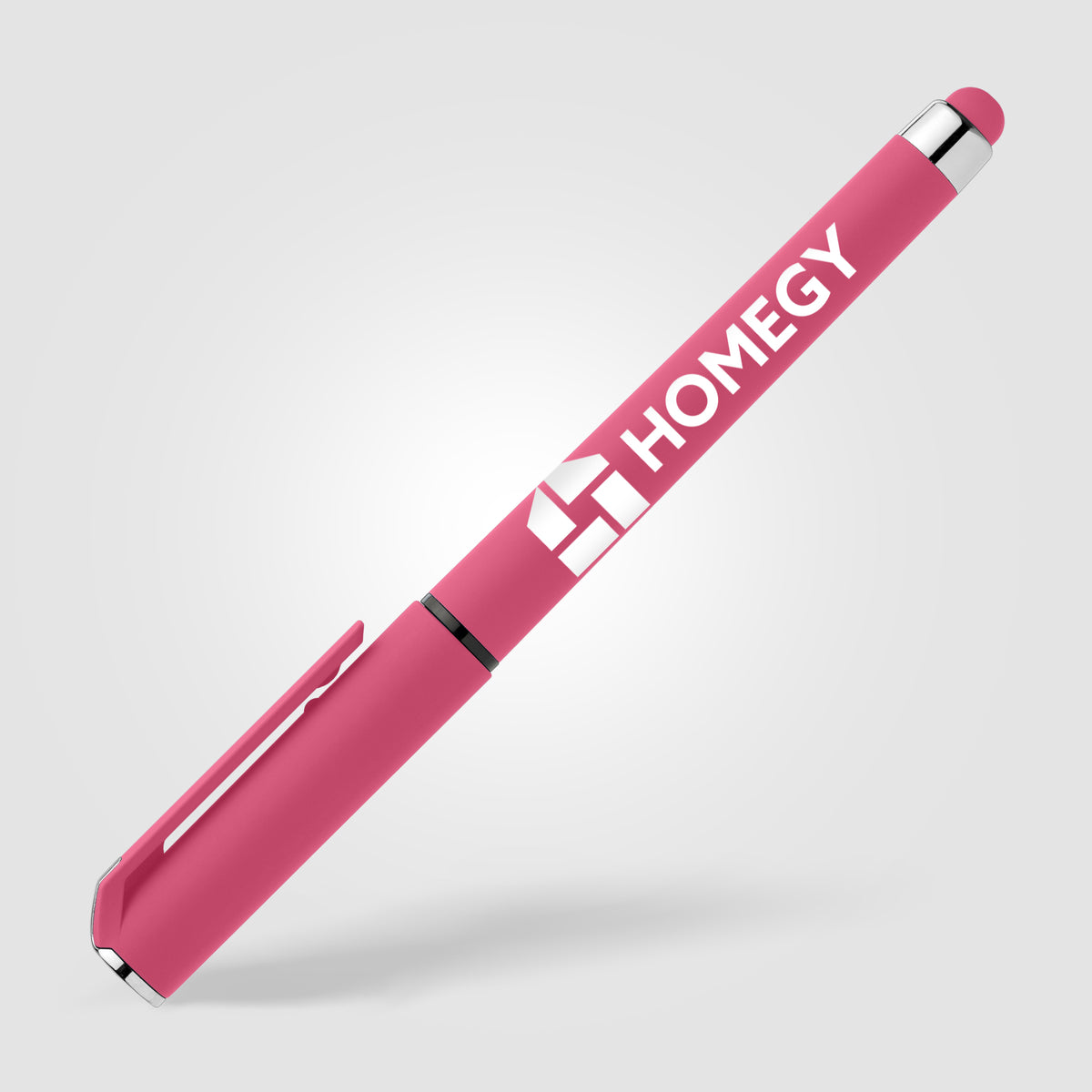 Stylo Islander en plastique recyclé avec grip gel monochrome