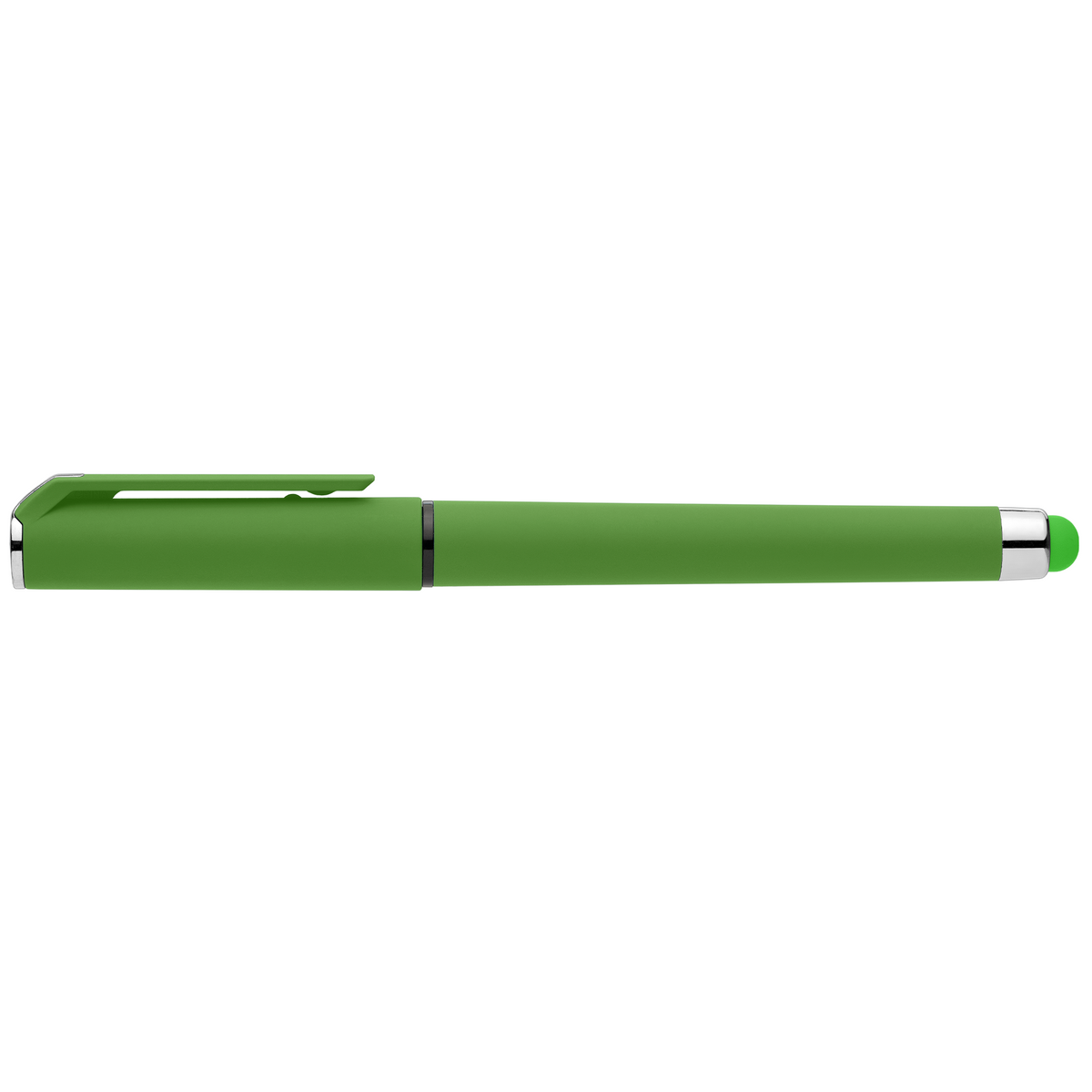 Stylo Islander en plastique recyclé avec grip gel monochrome