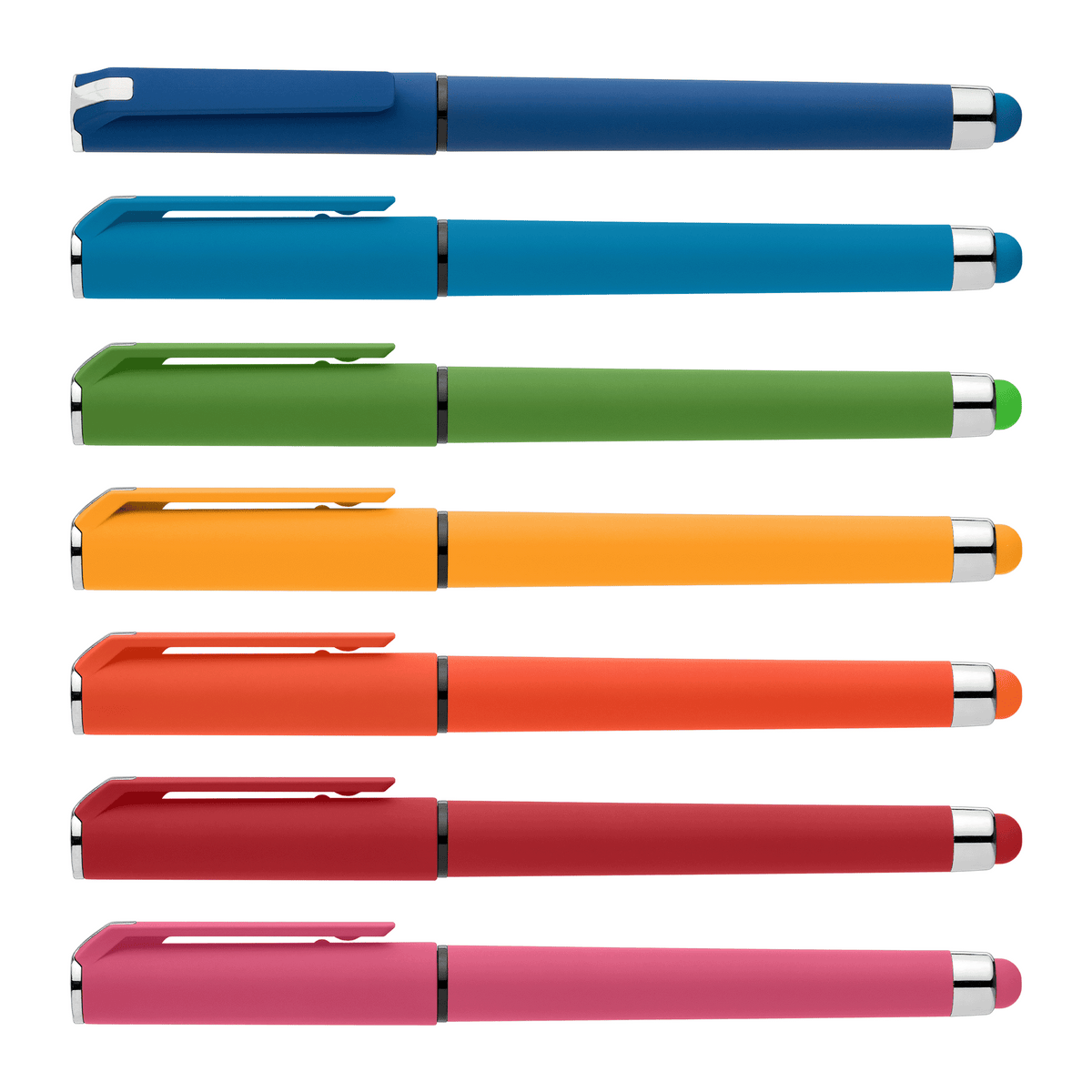 Stylo Islander en plastique recyclé avec grip gel monochrome