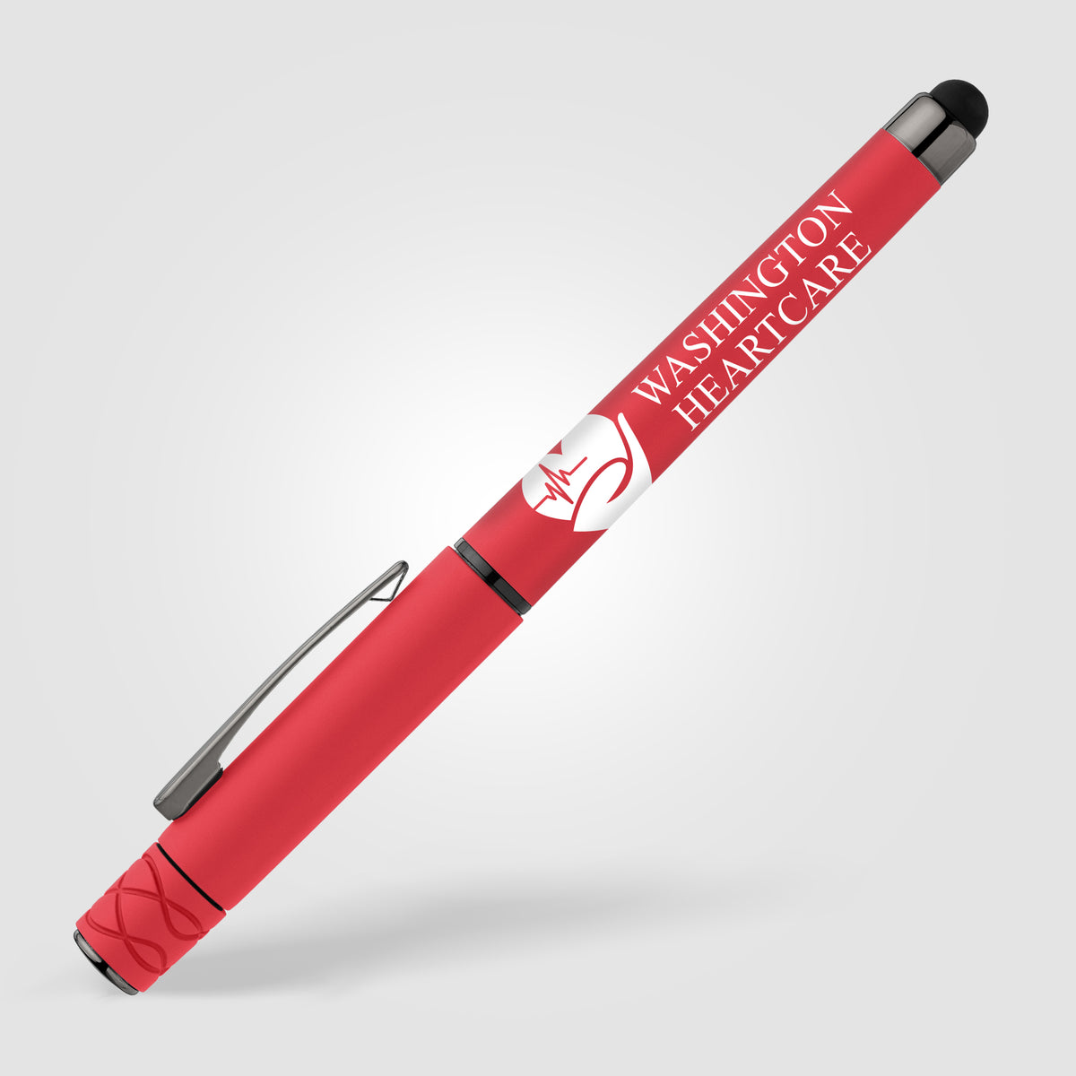 Stylo Tavi en plastique recyclé avec stylet et fidget spinner à encre gel
