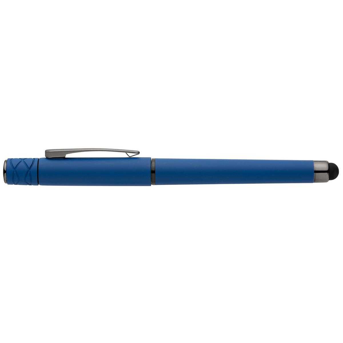 Stylo Tavi en plastique recyclé avec stylet et fidget spinner à encre gel
