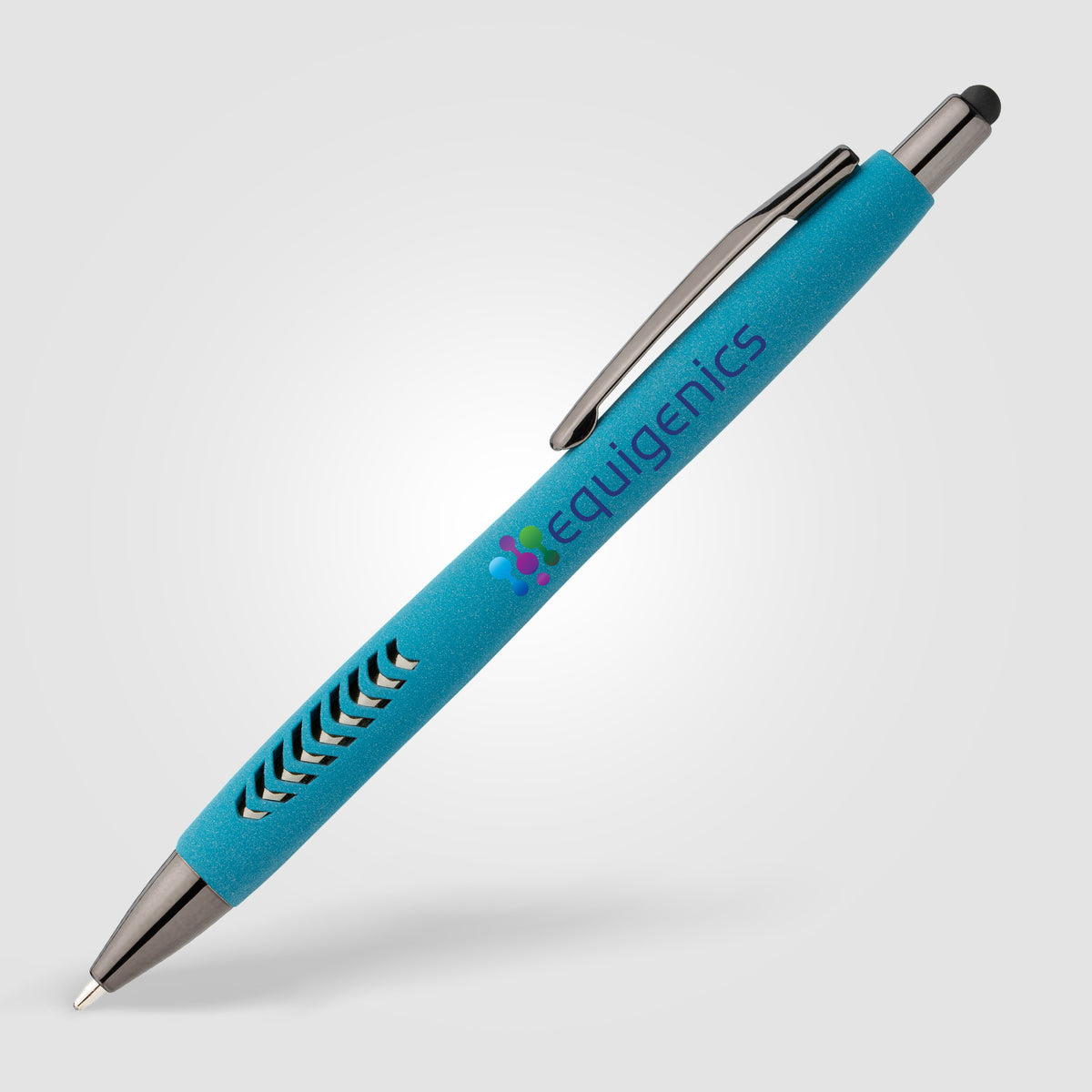Stylo Avalon en plastique recyclé avec finition pierre et stylet