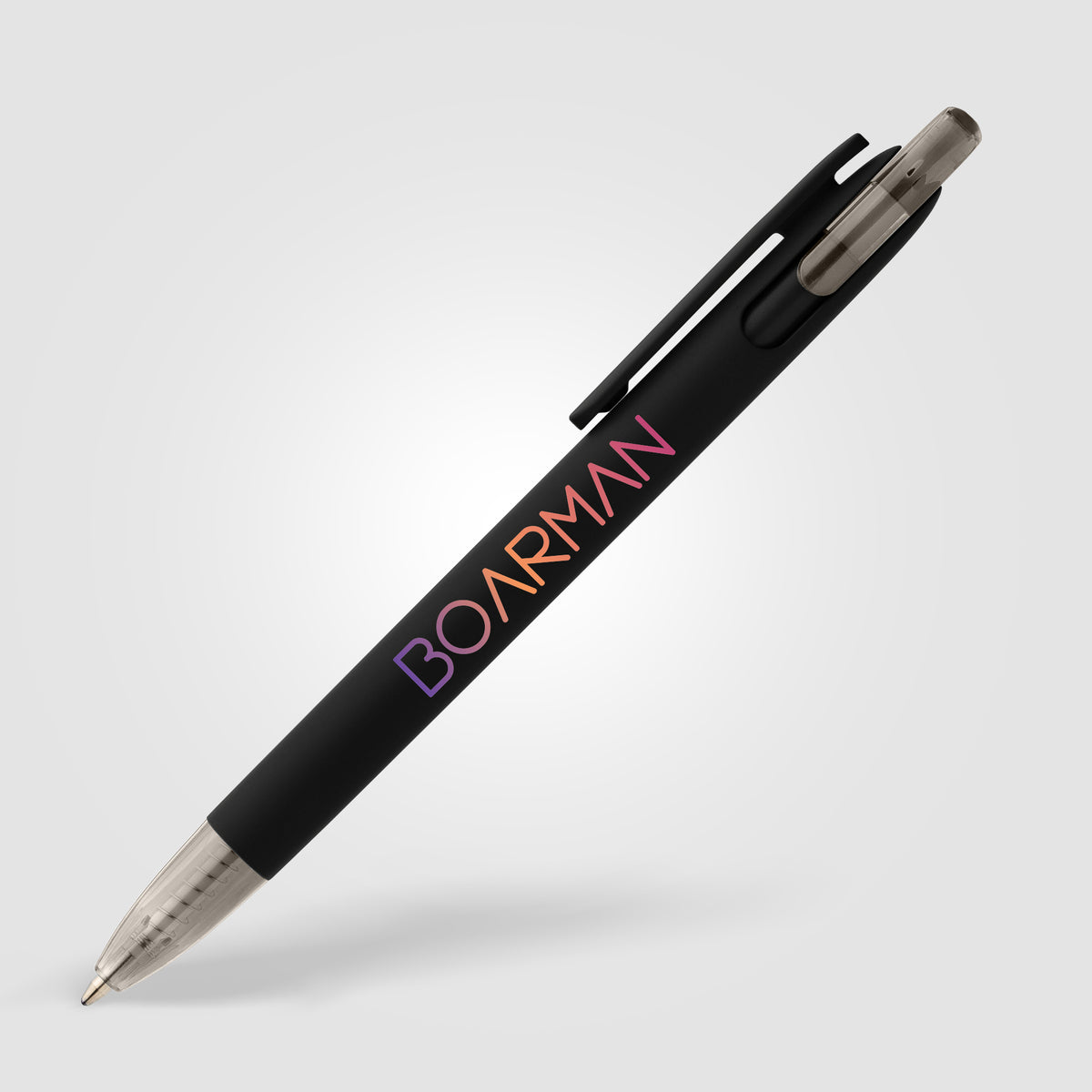 Stylo Jutta en plastique recyclé avec finition transparente