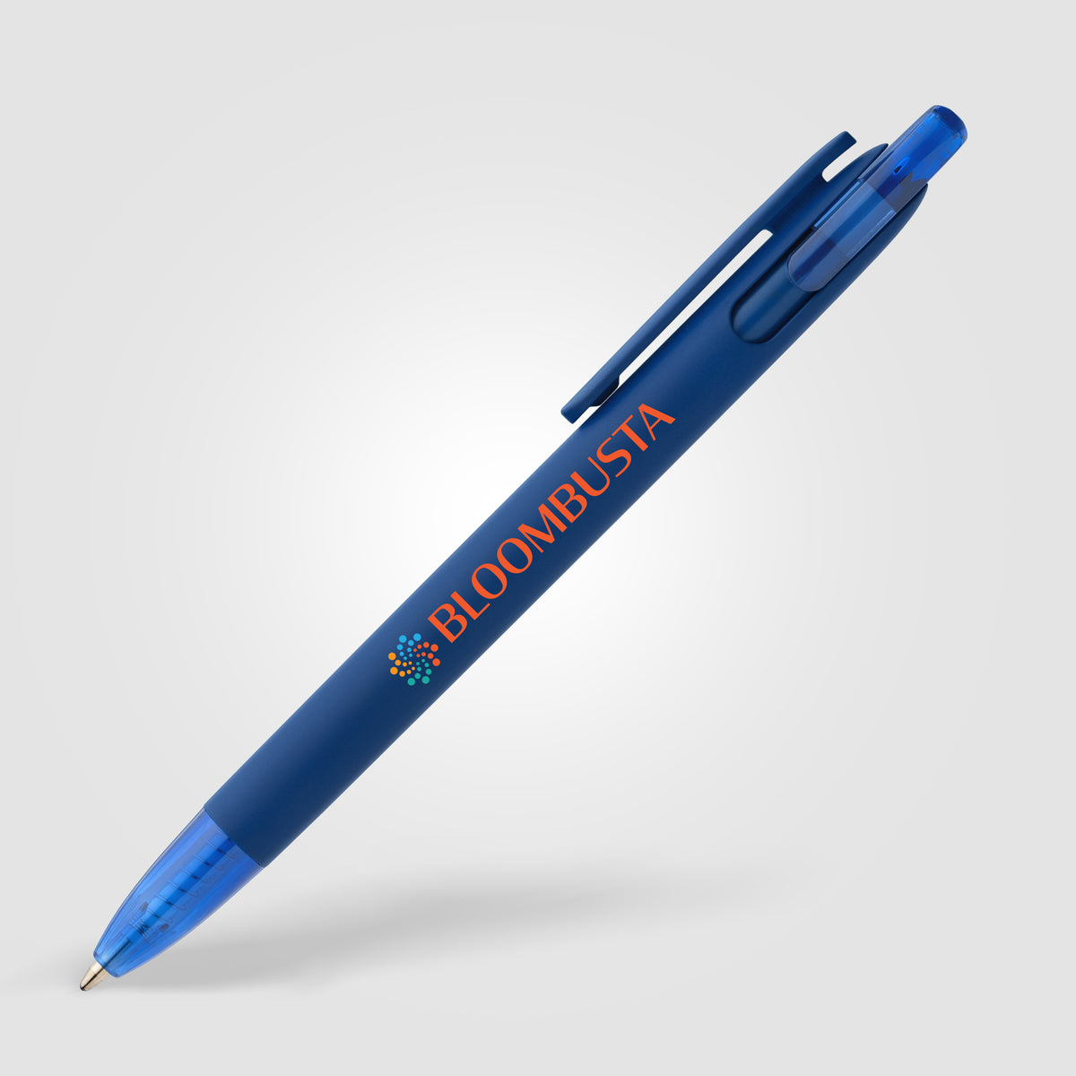 Stylo Jutta en plastique recyclé avec finition transparente