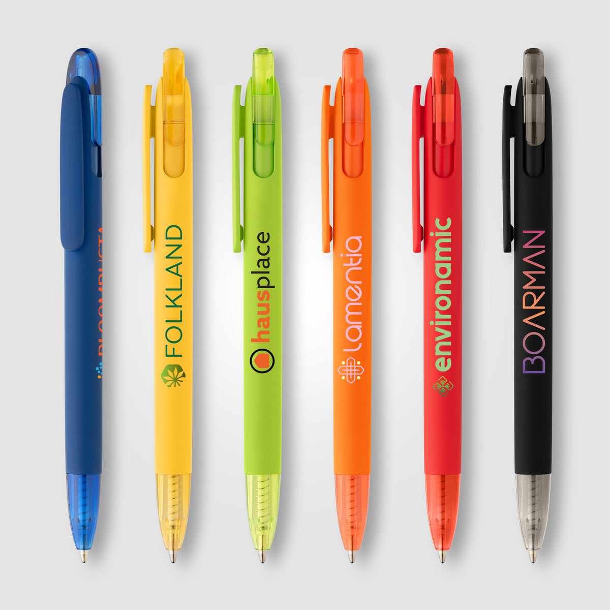 Stylo Jutta en plastique recyclé avec finition transparente