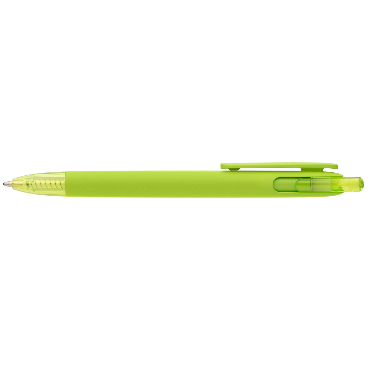 Stylo Jutta en plastique recyclé avec finition transparente