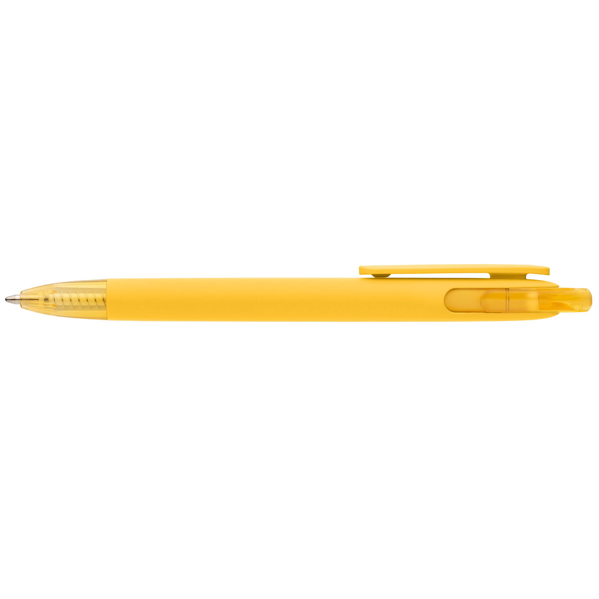 Stylo Jutta en plastique recyclé avec finition transparente