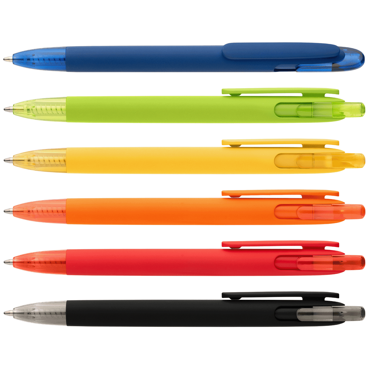 Stylo Jutta en plastique recyclé avec finition transparente
