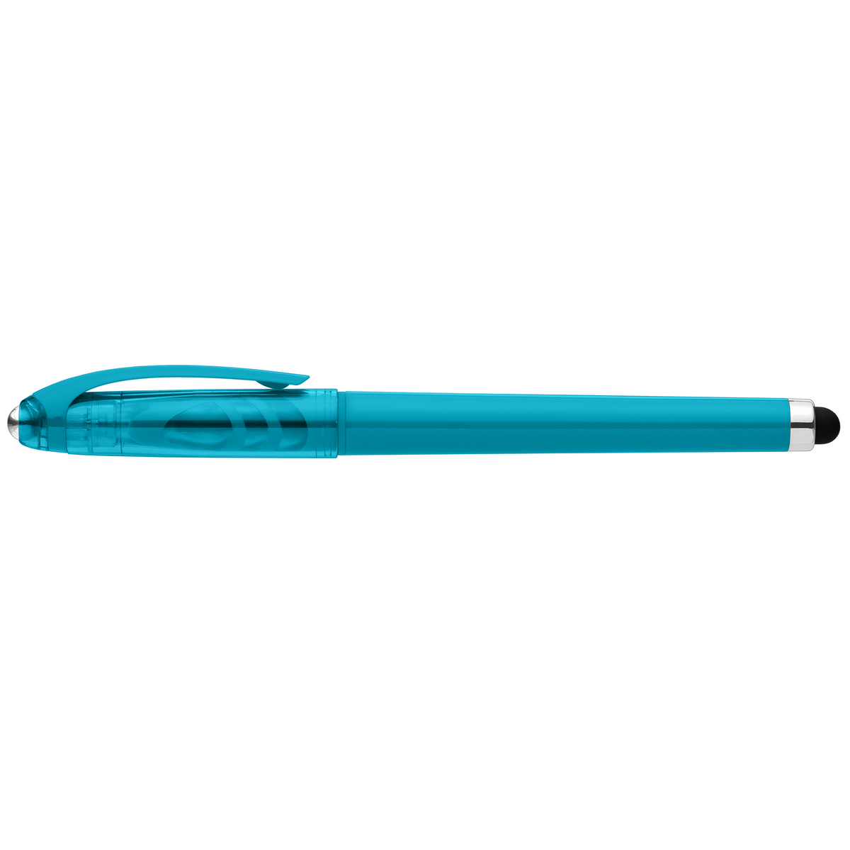 Stylo Prism en plastique recyclé avec stylet, boule anti-stress et encre gel