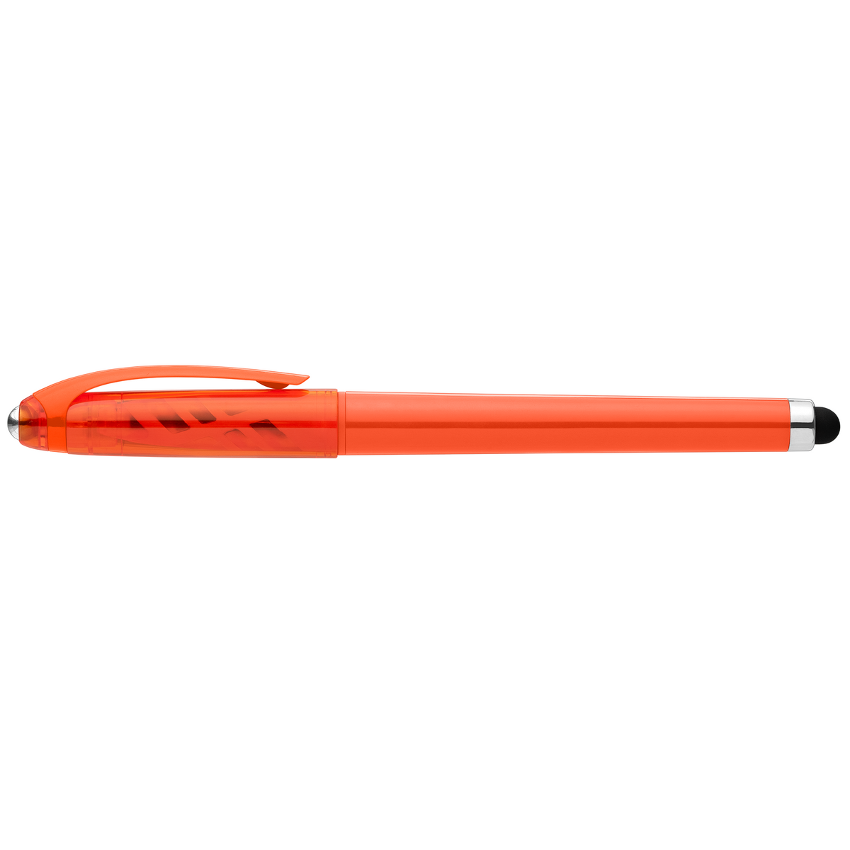 Stylo Prism en plastique recyclé avec stylet, boule anti-stress et encre gel