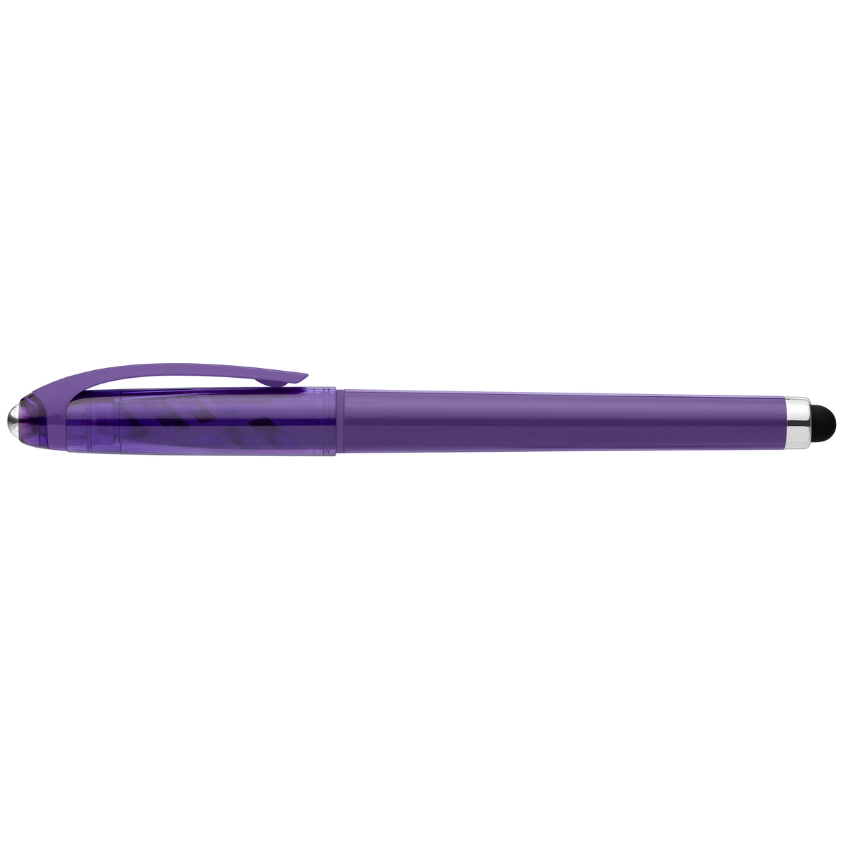 Stylo Prism en plastique recyclé avec stylet, boule anti-stress et encre gel