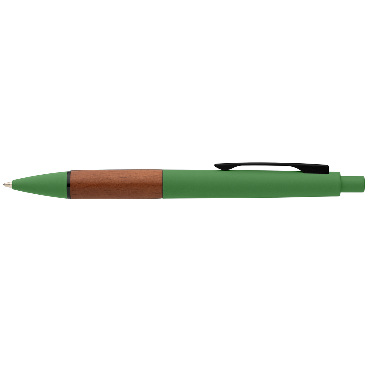 Stylo Tide en plastique recyclé avec grip en bois d’acacia