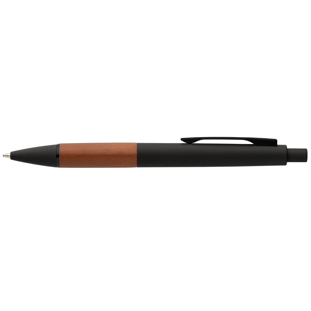 Stylo Tide en plastique recyclé avec grip en bois d’acacia