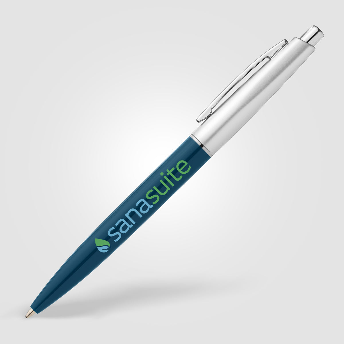 Stylo Natori en plastique recyclé avec finition chromée