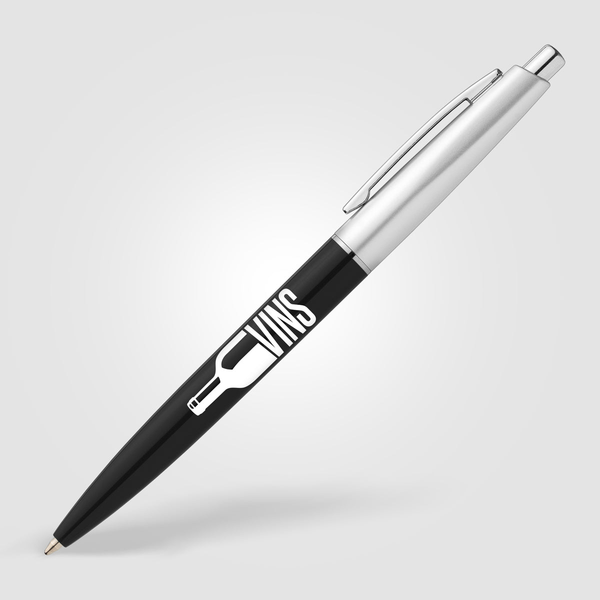 Stylo Natori en plastique recyclé avec finition chromée